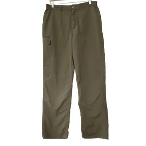 Patagonia Nylon Hiking Pants Green Men’s Size L Active Outdoors Fishing Pockets